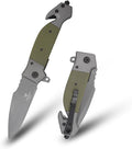 Snake Eye Tactical Heavy Duty Every Day Carry Folding Pocket Knife (Green-1019)