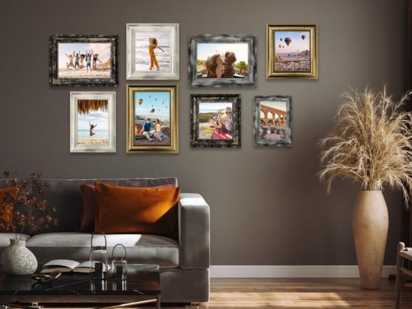 8x10 Picture Frames Set of 4- Rustic Retro Photo Frame - Image 6