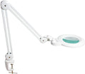 Neatfi XL Bifocals 1,200 Lumens LED Magnifying Lamp with Clamp, 3 Light Modes, Correlated Color Temperature Control (3000K-4500K-6000K), 12W, 120 Pcs SMD LED (White, 6 Inch Lens)