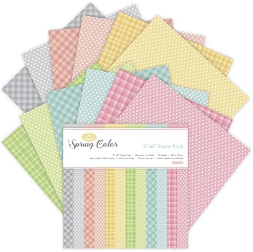 24 Sheets 6"x6" Pink Spring Scrapbook Paper by Lily+Craft