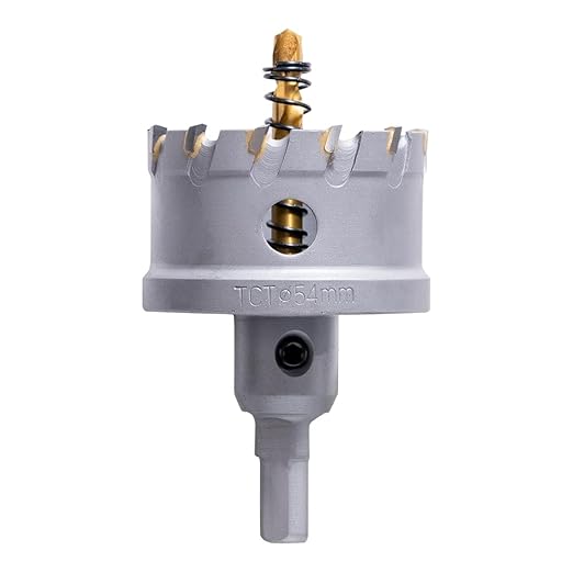 2-1/8" Carbide Hole Saw, Heavy Duty Metal Hole Cutter with Pilot Drill Bit for Cutting Stainless Steel, Metal Sheet and Aluminum Alloy (54mm | 2-1/8")