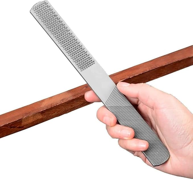 2P Hand File Set - 4 Way Rasp, Half Round, Flat & Needle Files for Wood & Metal Tools