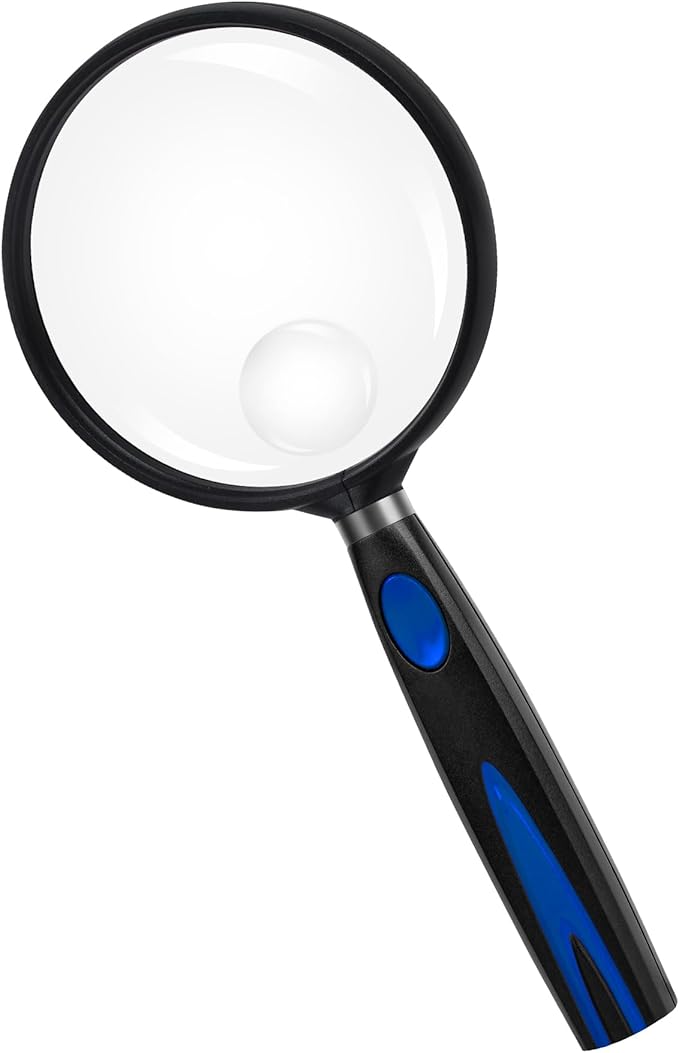 Feosky Handheld Reading Magnifier, 10X Magnifier, 75mm Shatterproof Lens by Feosky