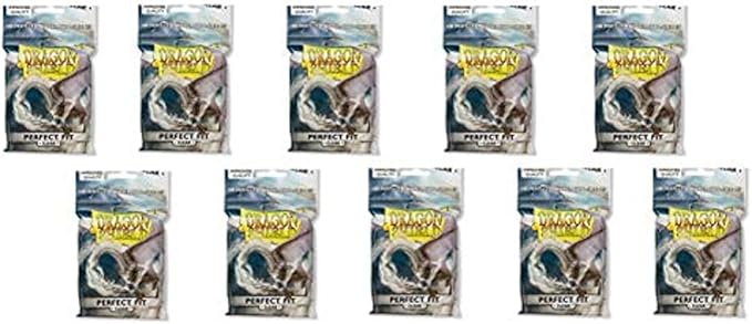 10 Packs Dragon Shield Perfect Fit Clear Inner Sleeves Standard Size 100 ct by DragonShield