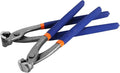 Nail Puller,Pliers,End Cutting Pliers, Carpenter Pincer Tool,Ear Clamp Nail Puller Pliers for Pulling Nails or Cutting Wires,2 PCS Pliers Set, 9" and 10",WPS8302, Blue