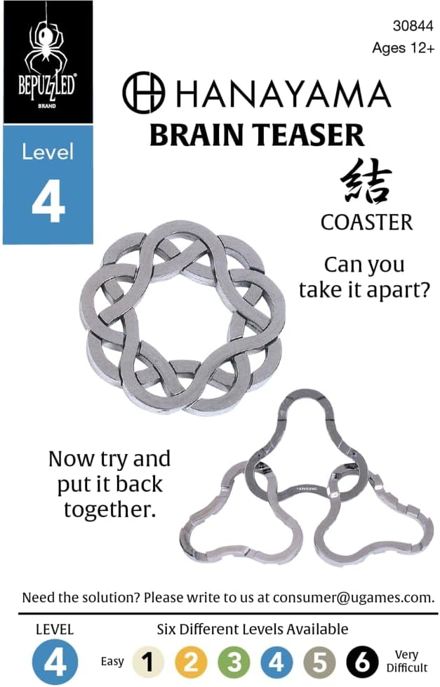 BePuzzled |Coaster Hanayama Metal Brainteaser Puzzle Mensa Rated Level 4 - Image 2