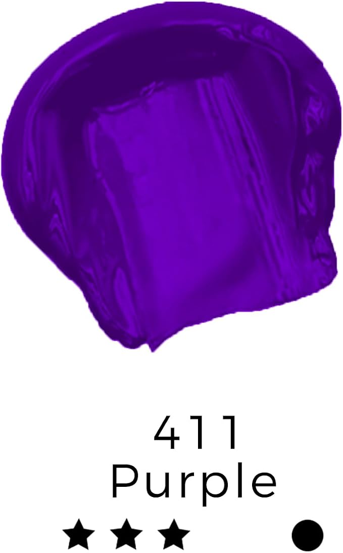 Artecho Purple Acrylic Paint 500ml / 17oz Large Bottle | Semi Glossy Finish - Image 2