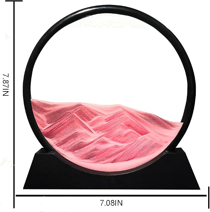 Muyan Moving Sand Art Picture Sandscapes in Motion Round Glass 3D Deep Sea Sand - Image 2
