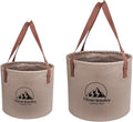 Multifunctional Portable Folding Bucket Water Supplies for Outdoor Garden Camping Fishing Car Wash Space Saving (15L and 20L, Grey)