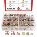 Hilitchi 72 pcs Spring Band Type Action Fuel/Silicone Vacuum Hose Pipe Clamp Low Pressure Air Clip Clamp (10 x 7mm 10mm 11mm 14mm 16mm 17mm)