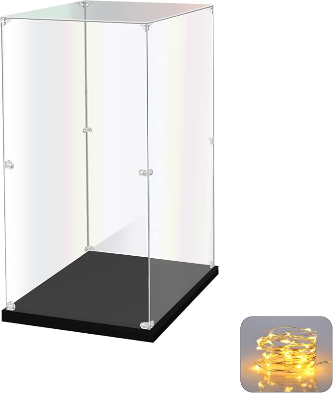 KOLIPI Acrylic Display Case for Collectibles Assemble Clear Acrylic Display Box by KOLIPI