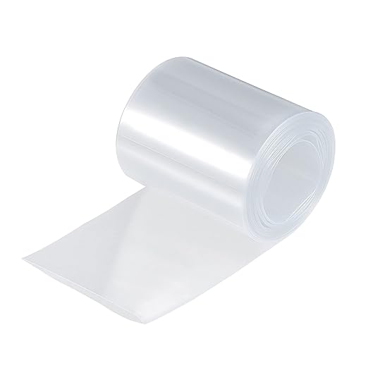 MECCANIXITY Battery Wrap PVC Heat Shrink Tubing 38mm Dia 60mm Flat 10 Feet(3meters) Clear Good Insulation for Battery Pack