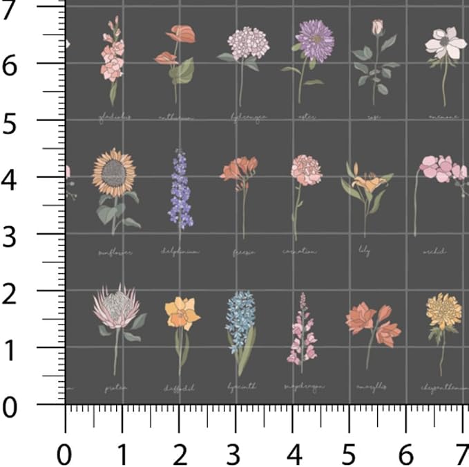 Patchwork Fabric Panel 100x155 cm, 100% Cotton Satin, 6 Coordinated Floral - Image 6