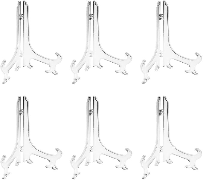 Artliving 8 Inch Clear Plastic Easels or Stand/Plate Holders to Display by Artliving