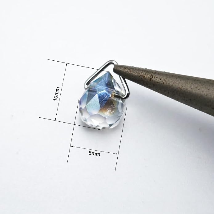 INSPIRELLE 120 Pieces Crystal Teardrop Charms Multicolor Glass Faceted - Image 4