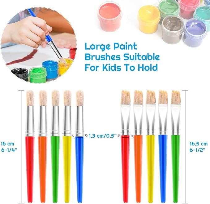 Anezus 30 Kids Paint Brushes Set - Image 4