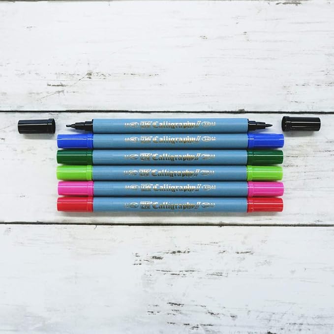 Kuretake ZIG Calligraphy Pens, 2mm. 3.5mm Dual Tip Markers, AP-Certified - Image 2