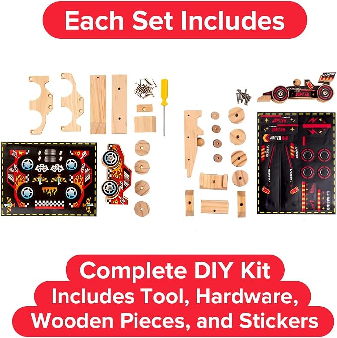 Little Jupiter DIY Wooden Kits w/Stickers - Image 3