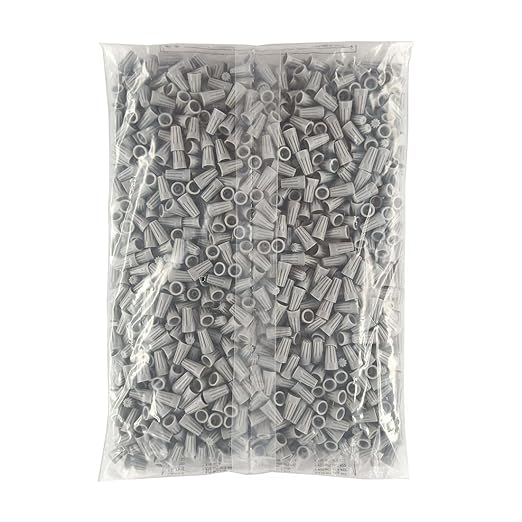 UL Listed Grey Electrical Wire End Connectors Ribbed Caps Bulk 1000 Pack Small Twist-on Wire Connectors Nuts 22-14 AWG,P1 Type Screw Terminals