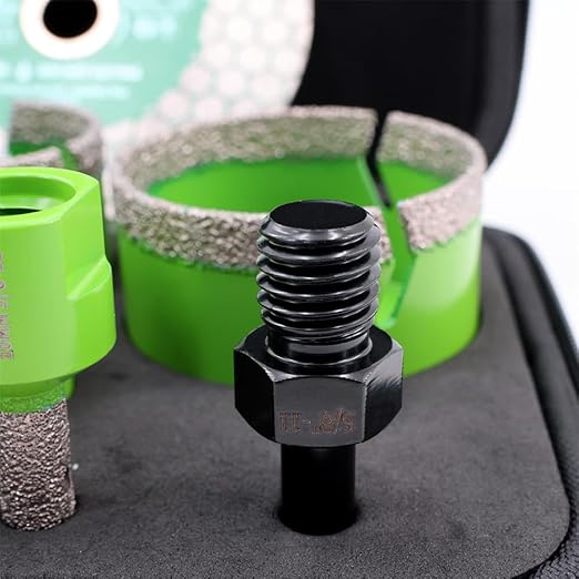 Tile Hole Saw Kit Diamond - FACHLICH 11pcs 2-1/2" Diamond Core Drill Bits Set and 4.5" Diamond Cutting Grinding Blade for Porcelain Ceramic Tile Marble Granite etc