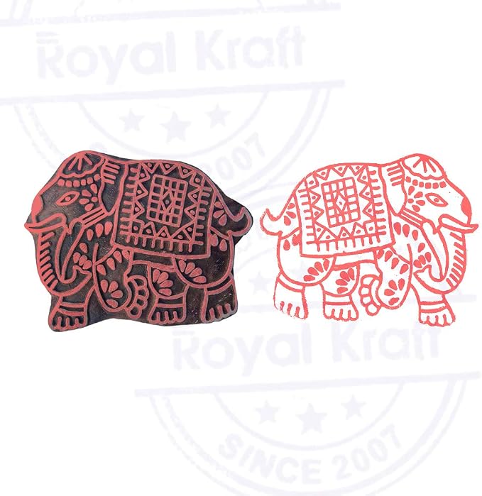 Royal Kraft Wooden Stamps DIY Fabric, Henna Printing Blocks THDtag079 - Image 4