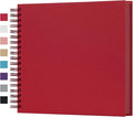 potricher 10 x 10 Inch DIY Scrapbook Photo Album 80 Pages Thick Kraft Blank Red by potricher