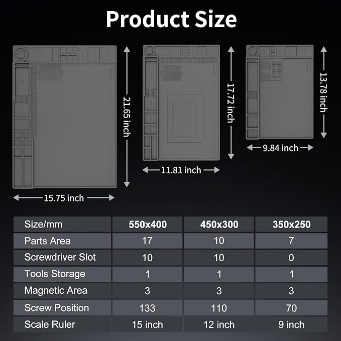 STREBITO Soldering Mat Electronics Repair Mat, Solder Pad Heat Resistant 932°F - Image 6