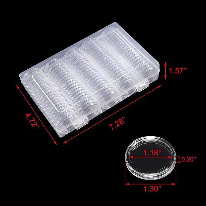 200 Pieces 30mm Coin Capsules Coin Holders - Image 3