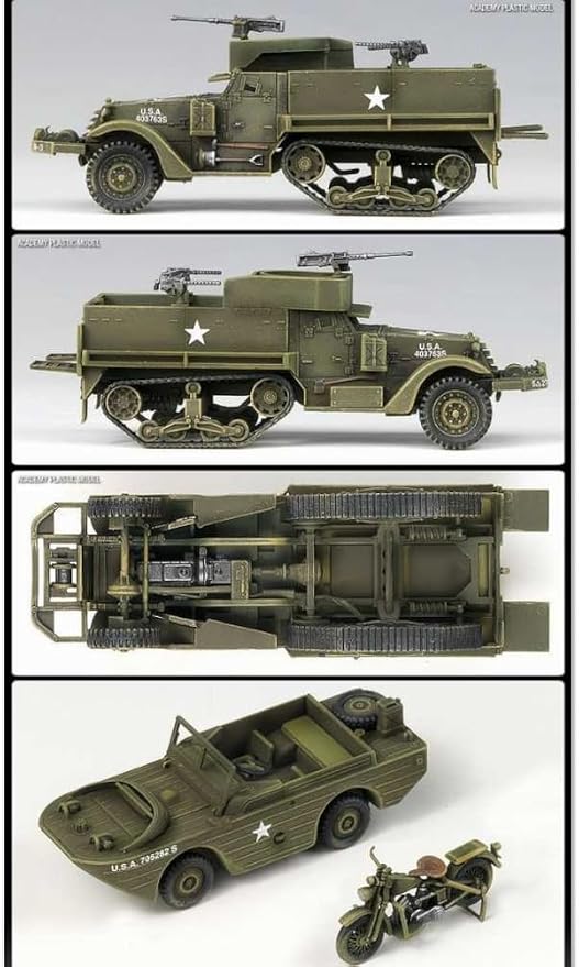 ACADEMY 1/72 M3 Half Track/Amphibian Model Kit, Ages 10+ - Image 3