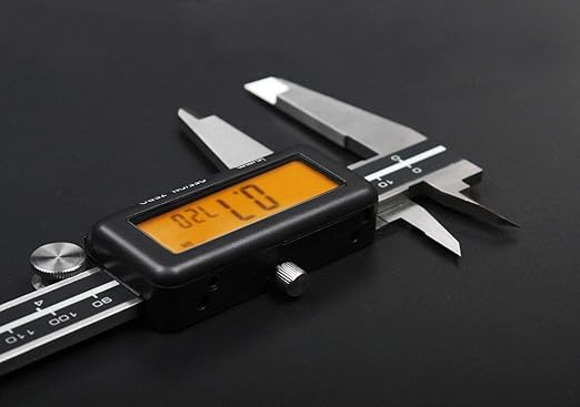 Accusize Industrial Tools 0-6''/0-150 mm, Yellow LCD Electronic Digital Caliper,Metric/Inch, 0.0005''/0.01mm Resolution, 1110-1818