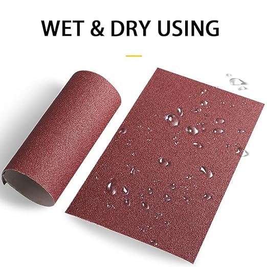 5 Grits Emery Cloth Roll，60 to 240 Grit Sandpaper roll Ready-to-wrap Ready-to-Cut 4 inch by 32.8 feet Long Abrasive Sand Paper Rolls 60.80.120.180 and 240grid