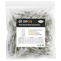 26-24 AWG Heat Shrink Butt Connectors - 100Pcs White Insulated Waterproof Electrical Marine Automotive Wire Splice Connector Crimp Wiring Terminals