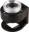 30X Loupe Magnifier with 6 Light, Desktop Portable Metal Magnifier Folding by Amoper