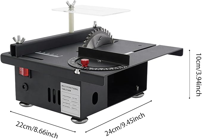 3000RPM Portable Sliding Cut-Off Table Saw | 0-90° Adjustable Mini Cutter for Wood, Plastic & Model Crafts | DIY Woodworking Tool