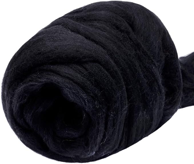 3.53oz Wool Roving, Wool Felting Supplies, Pure Wools, Chunky Yarn, Spinning by Jupean