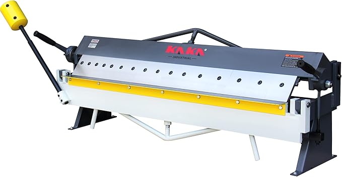 KAKA INDUSTRIAL Box and Pan Brake, 48-Inch Metal Brake, 16 Gauge Mild Steel Capacity Pan and Box Brake, Heavy-Duty Bending Brake with 16 Fingers, 1–135 Degree Adjustable W-4816Z