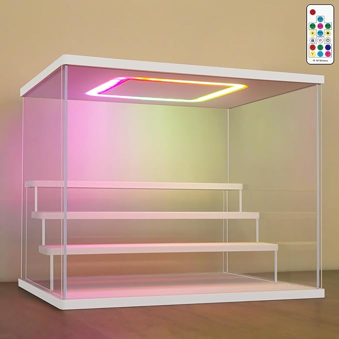 NONEMEY LED Acrylic Display Case, 4 Tier Display Case by NONEMEY