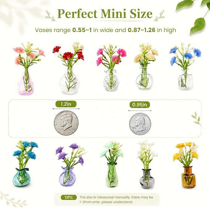 Mini Vase Magnets for Fridge, Real Flowers Pot Magnet, Funny Aesthetic Plant - Image 3