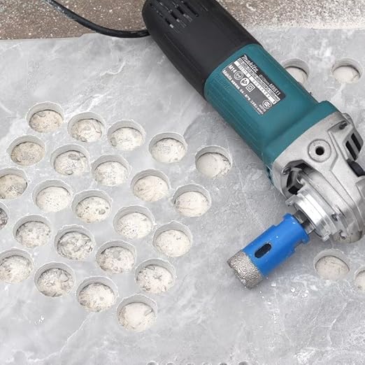 Drilax Pro Series 1 Inch Diamond Hole Saw Drill Bit for Angle Grinders | 5/8"-11 Thread | Fast Dry Cutting in Concrete, Masonry, Granite, Quartz, Porcelain, Tile | 1-3/8" Depth