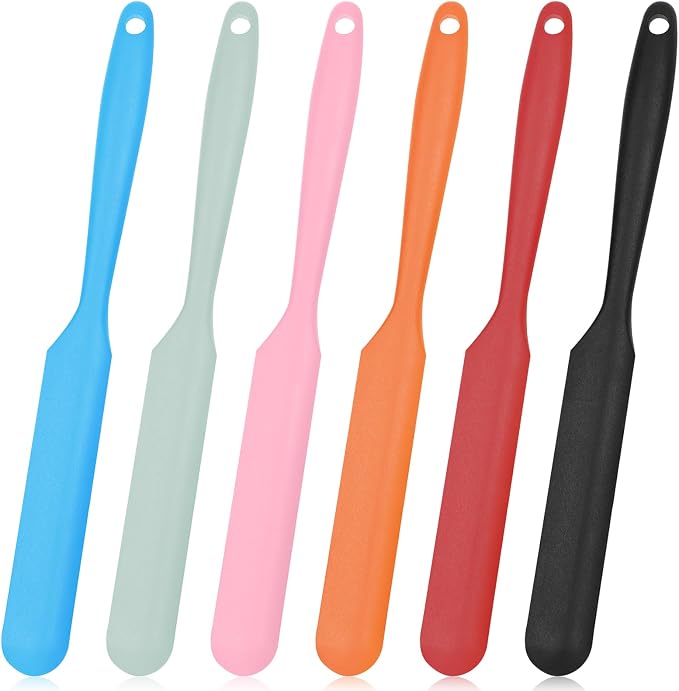 Gartful 6PCS Colored Silicone Spatula Stick, Reusable Epoxy Stir Sticks Scraper by Gartful