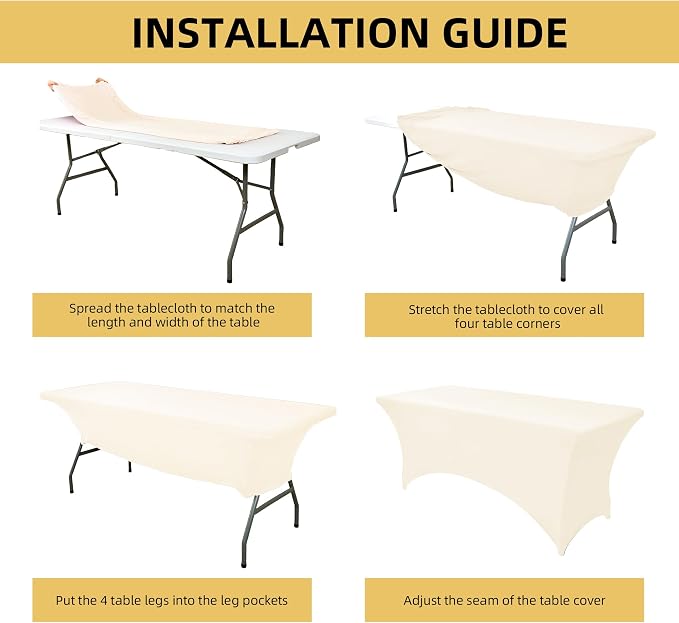 6-Pack 6ft Spandex Table Covers - Image 5