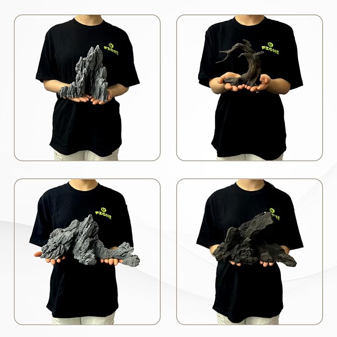 FZONE Driftwood for Aquarium Resin Model pH Neutral Aquarium Rocks for - Image 5