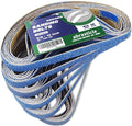 3/8" x 13" Zirconia Sanding Belts for Metal, 3/8 x 13 Inch Zirconia Metal Grinding Sand Paper, 36 PCS 6 Each of 60/80/100/120/180/240 Assorted Grits