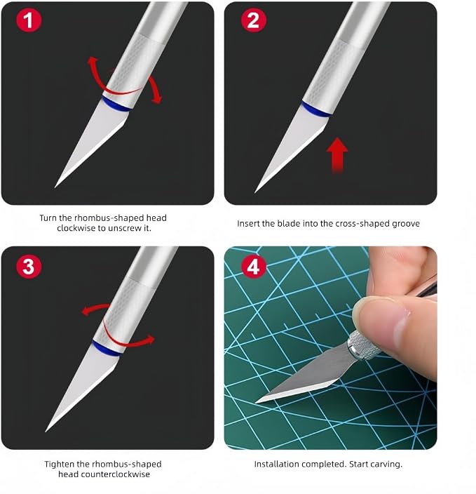 2 Pcs Craft Hobby Knife Exacto Knife - Image 7