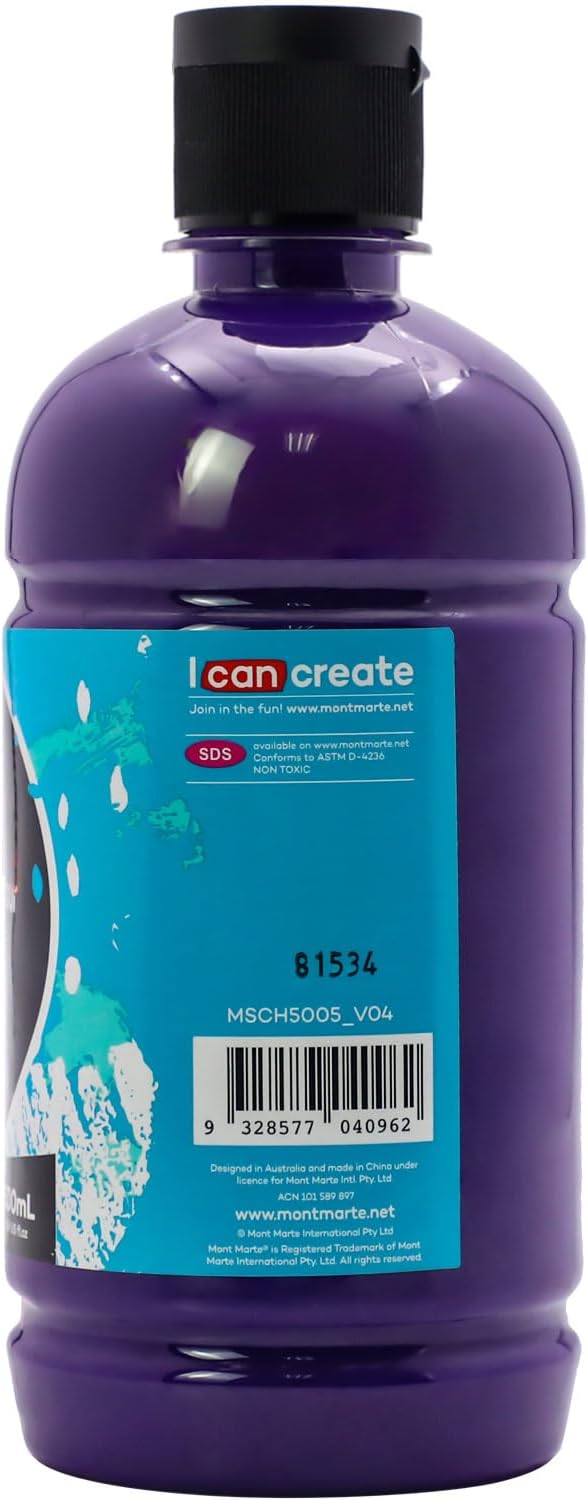 Mont Marte Signature Purple Acrylic Paint, Semi-Matte Finish, Suitable - Image 3