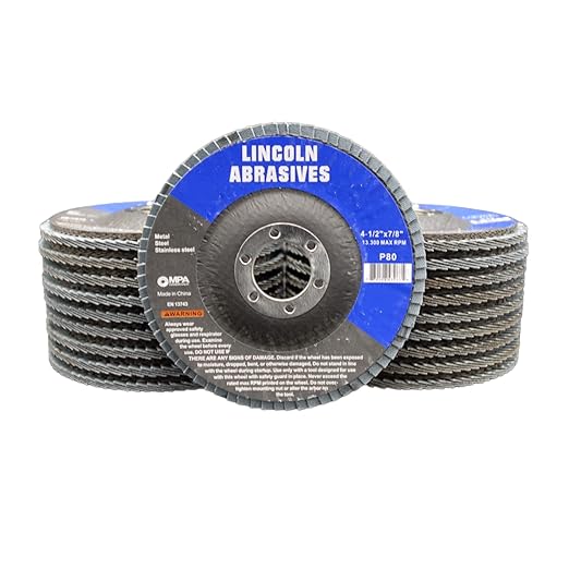 20 Pack Flap Discs 80 Grit 4.5" x 7/8" Sanding Wheels