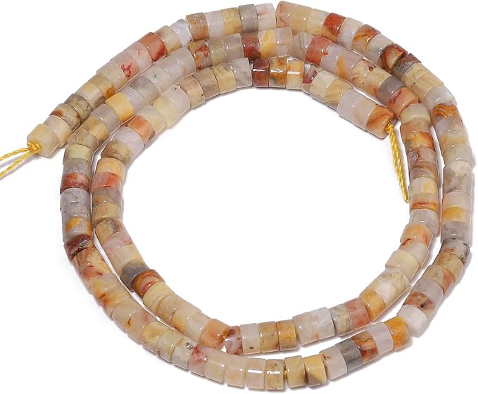 150Pcs 4×2mm Natural Crazy Lace Agate Spacer Stone Beads - Image 6