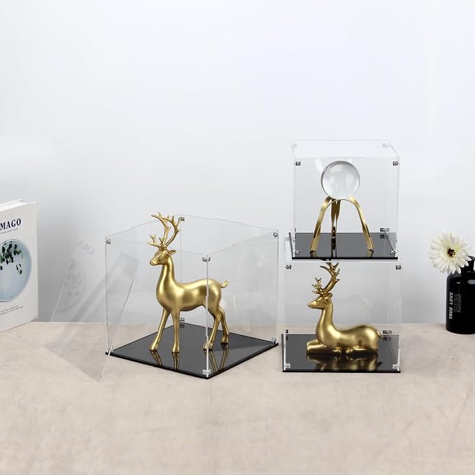 Clear Acrylic Display Case for Collectibles Assemble, Cube Box Dustproof - Image 3