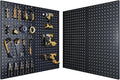 Pegboard, Metal Peg Board, Pegboards Wall Organizer with 38 Pcs Hooks, Sturdy Peg Board for Garage Tool Organization, Home & Office Wall Decoration (Black, 2 Pack)