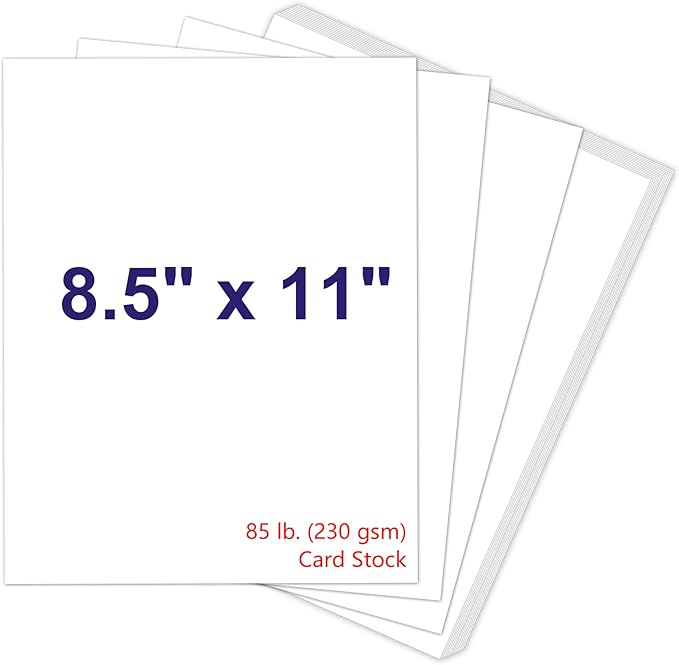 Joyberg 200P White Cardstock 8.5 x 11, 230gsm Cover Cardstock Paper, 85 Lb by Joyberg